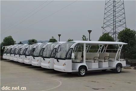  全玻璃带空调电瓶观光车 360°全景14座电动观光车